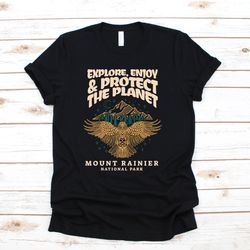 Mount Rainier National Park Shirt, Mountains Lover Tank Top, Cute Hiking Crop Tee Beautiful Outdoor Adventure Gift Souve