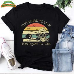 Hunter S Thompson Too Weird To Live Too Rare To Die Vintage Tshirt,  Funny Shirt, Tropical Shirt, Hunter S Thompson Shir