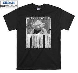 Yoda Poster Words Of Wisdom T-shirt Hoody Kid Child Tote Bag Tshirt S-M-L-XL-XXL-3XL-4XL-5XL Gildan Oversized Men Women