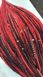 Red Brown set. Double ended dreads. Ready ship. Super lenght
