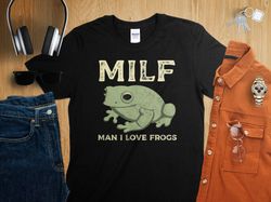 milf man i love men's t-shirt  mens novelty shirt  graphic print tee shirts  unisex funny t-shirt  gift for men