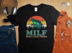 man i love frogs men's t-shirt  mens novelty shirt  graphic print tee shirts  unisex funny t-shirt  gift for men