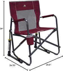 GCI Outdoor Rocker Camping Chair - Red