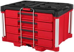 Milwaukee 48-22-8444 PACKOUT 22 in. Modular 4-Drawer Tool Box with Metal Reinforced Corners and 50 lbs. Capacity