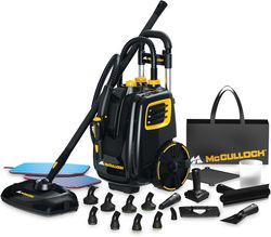 McCulloch MC1385 Deluxe Canister Steam Cleaner with 23 Accessories, Chemical-Free Pressurized Cleaning for Most Floors
