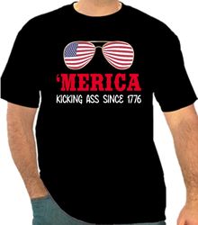 Merica Kicking Ass Since 1776 National Independence Day Png 300 DPI To Create USA Design Instant Download