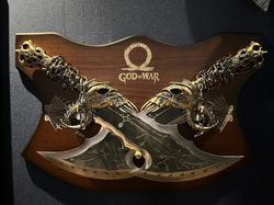 Blades of Chaos Metal Replica – Authentic Twin Chaos Sword Blades Detailed Craftsmanship Ideal for Cosplay & Display,