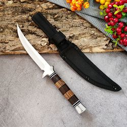 "1pc, Boning Knife, Curved Boning Knife, Ultra Sharp Fish Knife,"Vintage Damascus Boning Knife: Precision in Every Cut