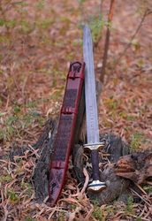 Viking Sword, Hand Forged Medieval Viking Sword, Battle Ready With Scabbard,gift for her,viking gift,vikings,dad gift