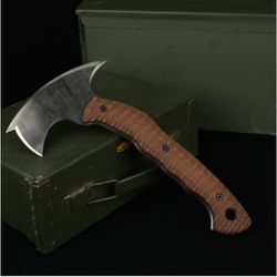 Throwing axe tomahawk Tactical hatchet forged Bushcraft axe with polymer composite handle & kydex case