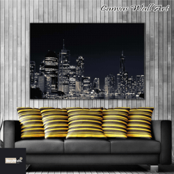 Night Glowing Lights Neon Decorative Modern Roll Up Canvas, Stretched Canvas Art, Framed Wall Art Painting