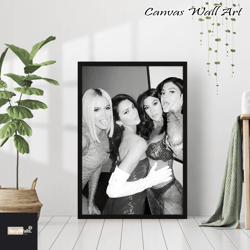 the kardashians black and white vintage retro photography celebrity fashion girls room wall art decor feminist canvas ca