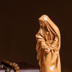 Our Lady of Sorrows Statue- La Pieta- Wooden Religious Decor Catholic Religious Crafts Church Supplies Virgin Mary Icon