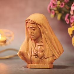 La Pieta Bust Head Sculpture, Mother of Sorrows, Mothers Mary Icons, Religious Catholic Statue, Christian Gifts