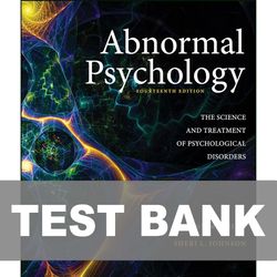 Abnormal Psychology 14th Edition TEST BANK 9781119395232
