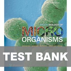 Brock Biology of Microorganisms 15th Edition TEST BANK 9780134261928