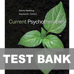 Current Psychotherapies 11th Edition TEST BANK 9781305865754