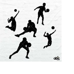 Volleyball Svg Bundle | Volleyball Png | Volleyball Player Silhouette | Volleyball Svg | Dxf Png Eps Files for Cricut Si