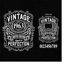 60th Birthday Shirt | 60th Birthday Svg | 1963 Aged to perfection | Vintage 1963 Svg | Aged to Perfection Svg | 60th Bir