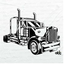 Semi Truck Svg File | Big Truck Svg | Semi Truck Drive Svg| Trucker Svg | Semi Truck Png | Dxf Png Eps Files for Cricut
