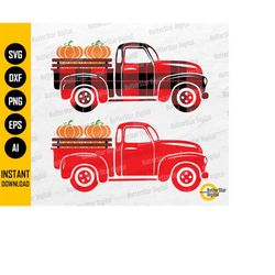 Pumpkin Truck SVG | Buffalo Plaid SVG | Cute Farm Decor T-Shirt Graphics | Cricut Silhouette Printable Clipart Vector Di