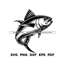 Tuna Vector Design 1 | svg png dxf eps pdf | transparent vector graphic design cut print dye sub laser engrave files com