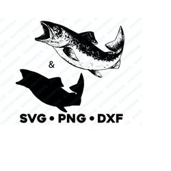 Brown Trout brook rainbow salmon SVG PNG DXF transparent vector graphic design image silhouette fly fishing hunting outd