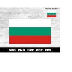 Bulgaria Bulgarian Country Flag | svg png dxf eps pdf | Layered by Color vector graphic design cut print dye sub laser d