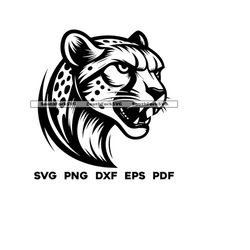 Cheetah Head Middle High School Sports Team Mascot svg png dxf eps pdf | vector graphics design cut print dye sub laser
