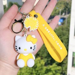 1PC Cute Kawaii Sanrio Hello Kitty Keychain Adorable Keychain Keyring Key Purse Handbag Car Charms Accessories