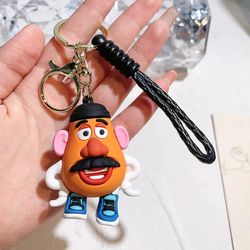 Cartoon Toy Story Keychain Cute Three Eyes Mr. Potato Head Keyring Boy Backpack Hanging Accessories Girl Handbag Ornamen