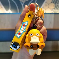 Pokemon Pikachu Cute Doll Pendant Cartoon Action Figure Eevee Psyduck Rowlet Fashion Keychain Bag Keyring Pendant Birthd