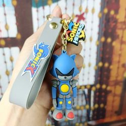 Sega Sonic The Hedgehog Keychain Cartoon Doll Key Ring Pendant Toy Backpack Decor Mobile Phone Car Key Chain Accessories