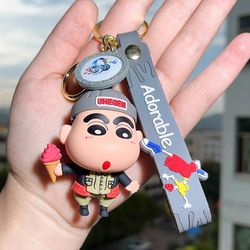 New Cartoon Fashion Crayon Shin-chan Keychain Key Ring Action Figures Pendant Toys Collection Model for Kids Jewelry Acc