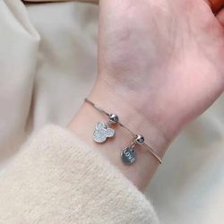 Disney Mickey Mouse Bracelet for Girls Anime Jewelry Accessories Fashion Personality Design Minnie Bracelets Women Birth