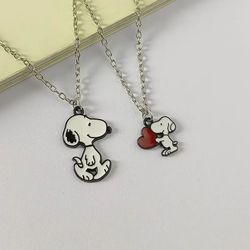 New Anime Kawaii Snoopy Pendant Necklace Classic Cartoon Hip Hop Trendy Design Sense Couple Sweater Chain Gift for Boys