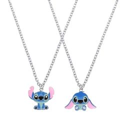 Stitch Disney Necklace Kawaii Anime Lilo & Stitch Necklace Accessories Stich Cartoon Pendant Girl Decoration Toy Birthda