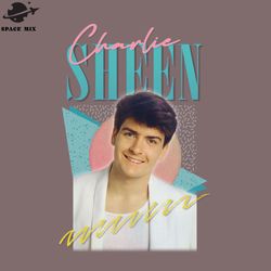 Charlie Sheen 80s Aesthetic  PNG Design
