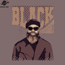 Black Thought Vintage poster Hiphop PNG Design