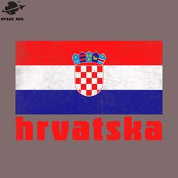Hrvatska Croatian Faded Style Flag  PNG Design