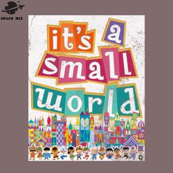 its a small world distressed vintage park ride print by Kelly Design Company PNG Design