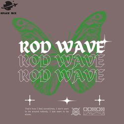 Rod Wave Butterfly PNG Design