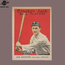 shoeless joe jackson 1914 cracker jack baseball card png design