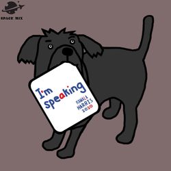 Small Dog with Kamala Harris V Debate Quote PNG Design