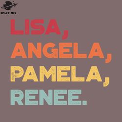 Lisa Angela amela Renee Around The Way irl Vintage Retro Sunset Hiphop PNG Design