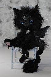 Black Butterfly Queen Chris fantasy creature toy creations doll animal doll antastic beast furry art furry doll fluffy