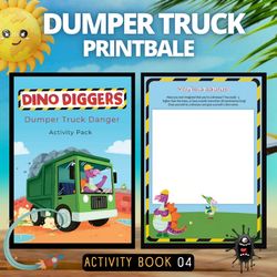 dino diggers dumper truck danger activity-pack