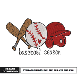 baseball season embroidery