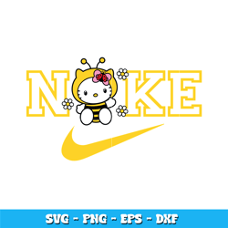Nike Hello Kitty flower bee svg, Hello kitty svg, Logo Brand svg, Nike svg, cartoon svg, Instant download.