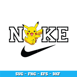 Pikachu Nike svg, Pikachu svg, Pokemon svg, Logo Brand svg, Nike svg, anime svg, logo design svg, digital download.